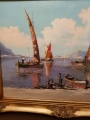 Łodzie w zatoce. Erich Zimmermann ( 1908 - 2007 )