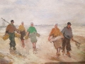 Powrót rybaków . Bruno Juttner (1880 - 1965 )
