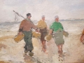 Powrót rybaków . Bruno Juttner (1880 - 1965 )