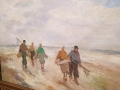 Powrót rybaków . Bruno Juttner (1880 - 1965 )