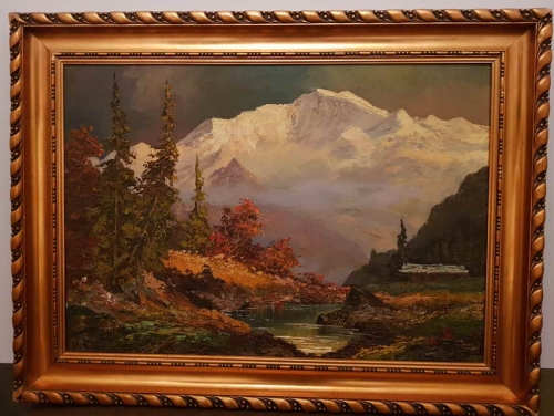 Wieczór na szczycie góry Jungfrau Hans Kaluske