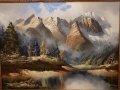 Widok na Zugspitze z doliny Loisach. J.E. Lemke.