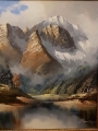 Widok na Zugspitze z doliny Loisach. J.E. Lemke.