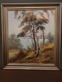 Jesienny poranek nad jeziorem. Hans Kaluske