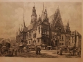 Duża akwaforta Wrocław-Breslau Hugo Ulbrich. Polecamy!