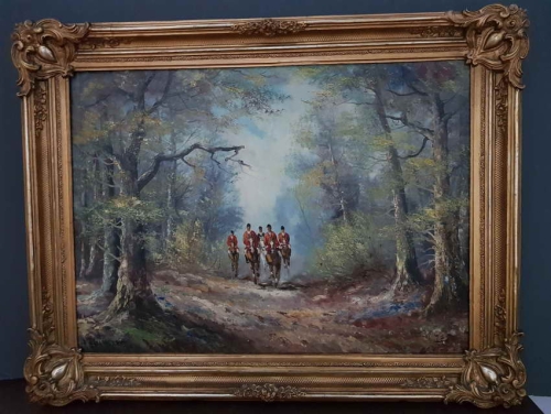 Jeżdzcy na leśnej drodze H Baumgart