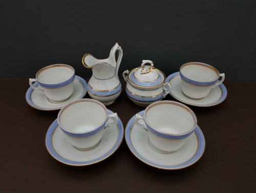 KPM Wałbrzych 1840-1895 Zestaw porcelanowy