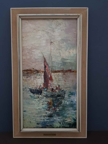 Żagle w zatoce Walter Prescher van ED Oryginał