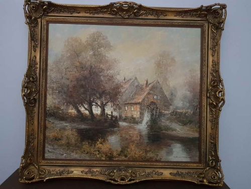 Stary młyn nad rzeką. Ch. Stemmeler