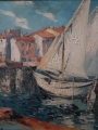 Łodzie w błękitnej lagunie. Walter Prescher v. ED