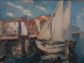 Łodzie w błękitnej lagunie. Walter Prescher v. ED