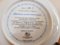 Sikorki miedzy gałązkami jodły Talerz porcelanowy