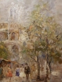 Uliczka Malarzy Alexander Kardin ( Austria 1917-1994 )