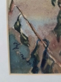 Duża piękna akwarela Maki 1949r.