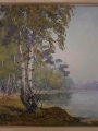 Letni pejzaż nad jeziorem Hans Kaluske