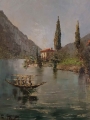 Nesso nad jeziorem Como Costantino Proietto Impresja