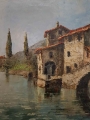 Nesso nad jeziorem Como Costantino Proietto Impresja