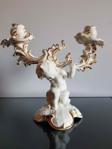 Porcelanowy  świecznik   K. Tutter