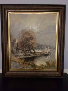 Christian  Stemmeler  Jesienny  pejzaż  nad  wodą