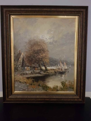 Christian Stemmeler Jesienny pejzaż nad wodą