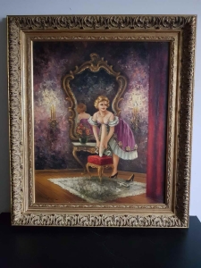 Ludwig  Munnich  Balerina  przed  występem  Scena  rodzajowa