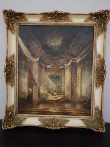 Balerina  na scenie  Heinz  Ludwig  Munnich Obraz  olejny