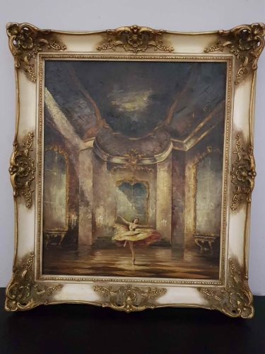 Balerina na scenie Heinz Ludwig Munnich Obraz olejny