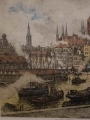 Gdańsk Luigi Kasimir Oryginalna litografia