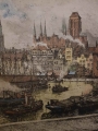 Gdańsk Luigi Kasimir Oryginalna litografia