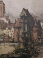 Gdańsk Luigi Kasimir Oryginalna litografia
