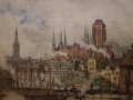 Gdańsk Luigi Kasimir Oryginalna litografia