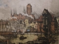Gdańsk Luigi Kasimir Oryginalna litografia