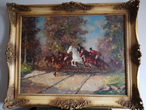 Wyścigi  konne   Gerhard  Merfort  Malarstwo  olejne