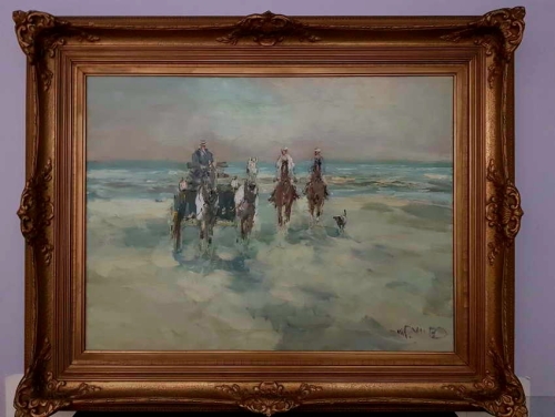Na plaży w Trouville Walter Prescher van Ed Piękna impresja