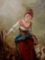 Gęsiarka Obraz olejny Gerhard Dickmeis