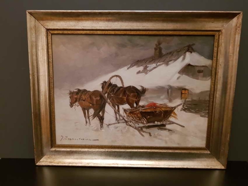 Ignacy Zygmuntowicz. Konny postój.