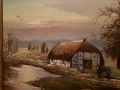 Pejzaż z wiejska chata . J.E. Lemke * 1916