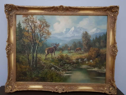 Jeleń na rykowisku Władimir Grechow